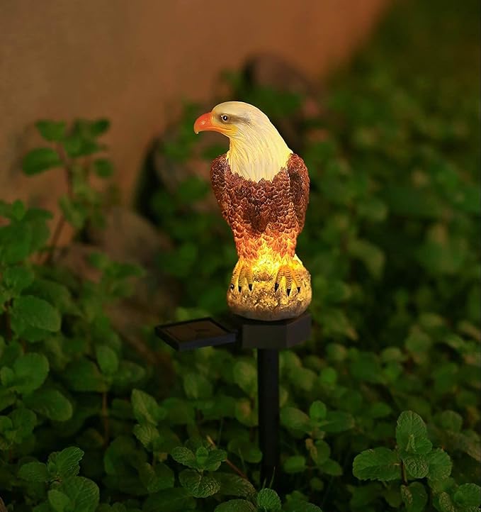 Eagle Figurine Garden Solar Stake Light Solar Eagle Lights Outdoor Decorative - Image 3