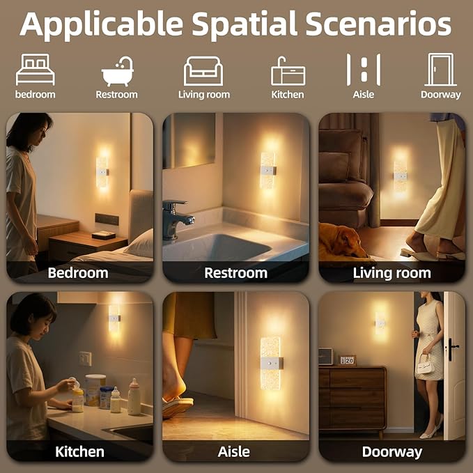 Magnetic Wall lamp Without Wiring, USB Charging Modell, Human-Sensing Ambient - Image 6