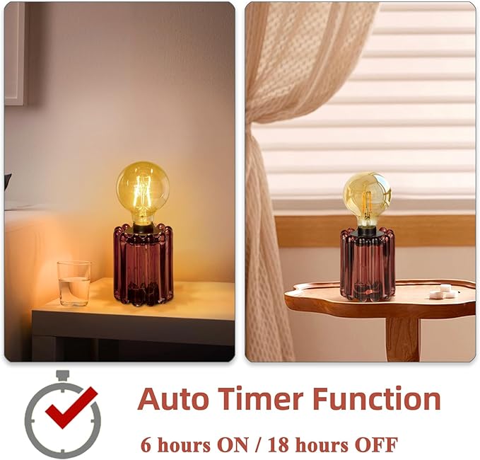 Set of 2 Battery Operated Table Lamp, Battery Powered Cordless Lamp - Image 3
