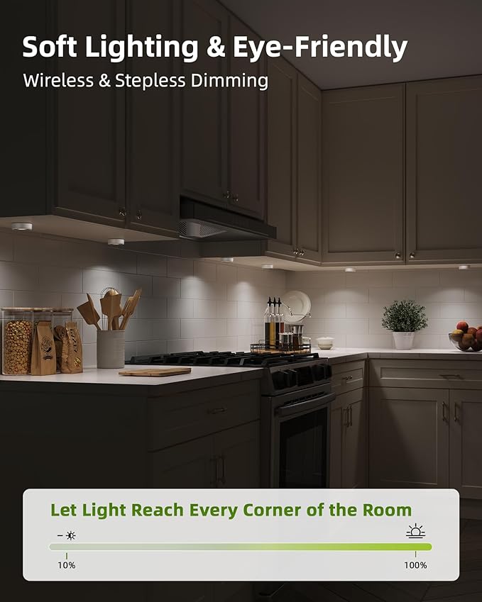 EZVALO LED Puck Lights with Charging Station, Rechargeable Sitck On Tap Lights - Image 8