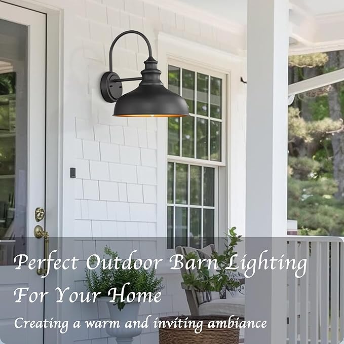 Bestshared Outdoor Barn Light, Outdoor Wall Sconce, Farmhouse Porch Wall lamp - Image 9