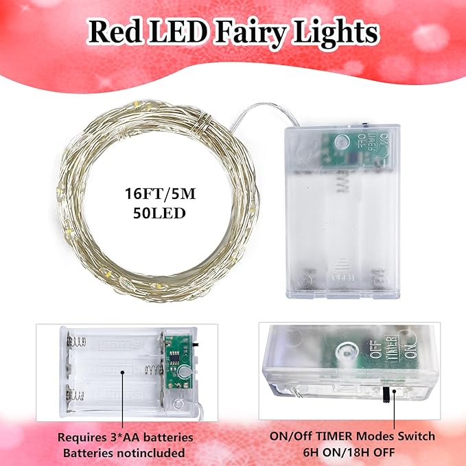 4-Pack Fairy Lights Battery Operated - Image 6