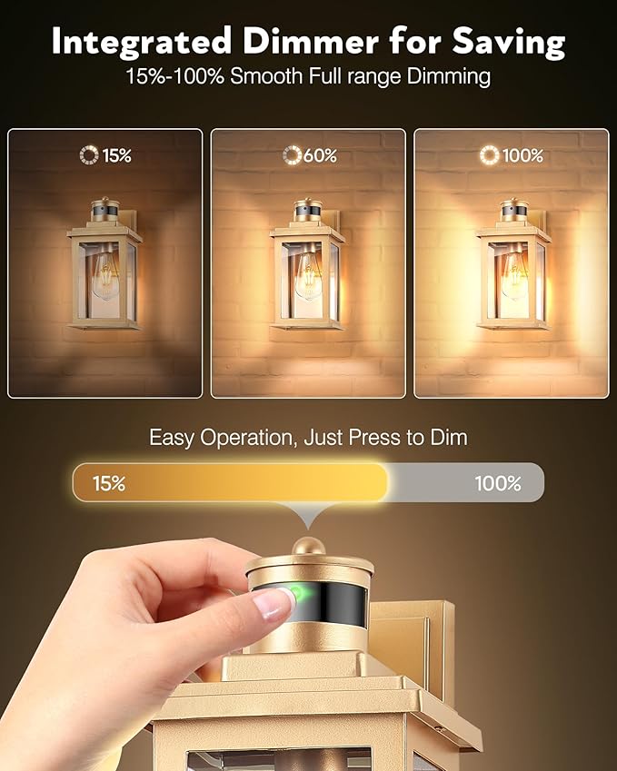 VIANIS Motion Sensor Outdoor Wall Lights Sconce, 2 Pack Dusk to Dawn Outdoor - Image 3