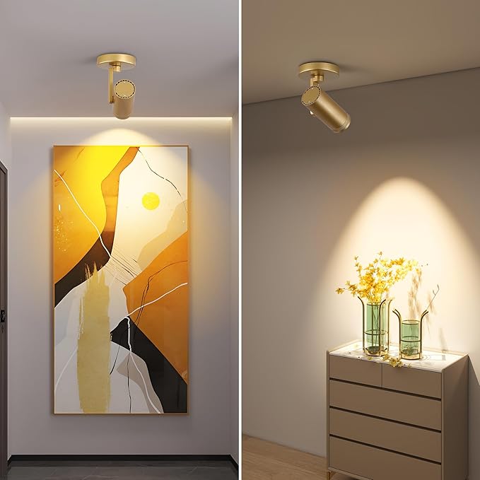 12W LED Gold Dimmable Zoomable Ceiling Spotlight Indoor – Adjustable Surface - Image 7