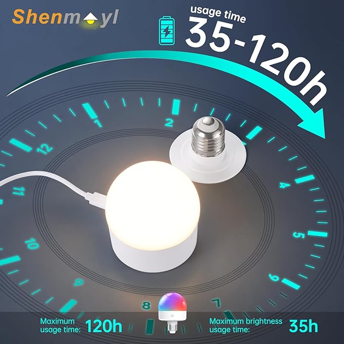 Adhesive Battery Operated Wall Sconce Set of 2, 5000 mAh Battery Rechargeable - Image 4