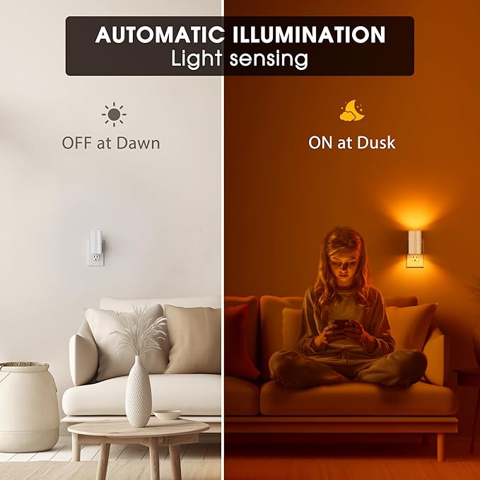Briignite Night Lights Plug into Wall, Modern LED Night Light Plug in, Dusk to - Image 4