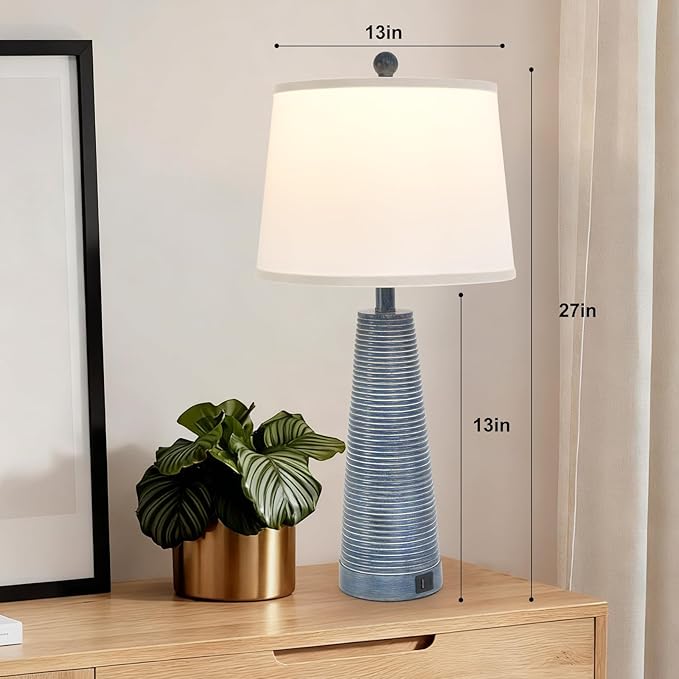 Terpsichore Nightstand Lamp Bedside Lamps Vintage Rustic Farmhouse Table Lamp 3 - Image 7