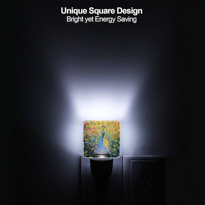 Led Night Light, Abstract Peacock Decorative Plug in Nightlights, - Image 5