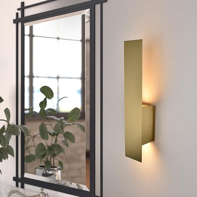 Gold Reflex Modern Wall Sconce Indoor, Minimalist Up and Down Wall Light - Image 8