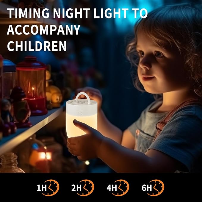 Small Kids Night Light, 13 Color Dimmable LED Lamp, Portable Stepless Dimming - Image 2