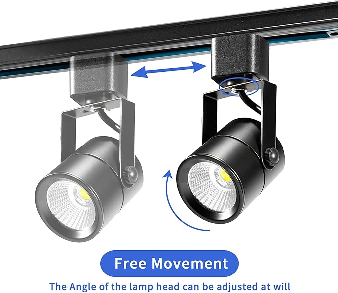 Plug in Track Lighting with Power Cord & Remote, 6-Light LED Track Lighting Kit - Image 9