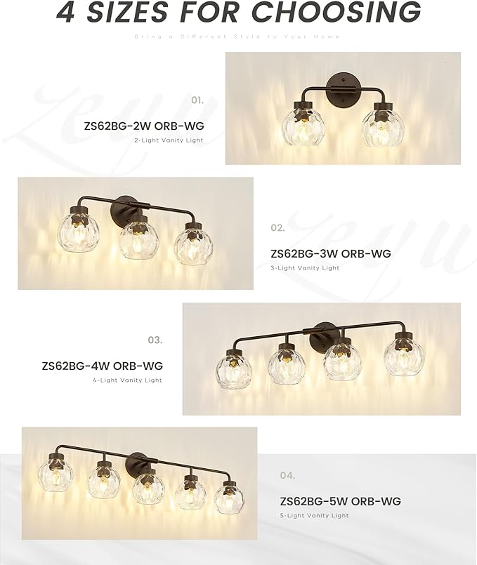 zeyu 3-Light Farmhouse Vanity Light, 23 inch Bathroom Light Fixtures - Image 5