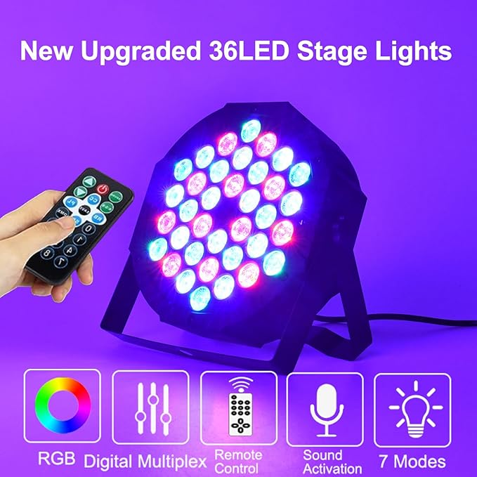 Stage Lights DJ Lights 36LED Par Lights - Image 4