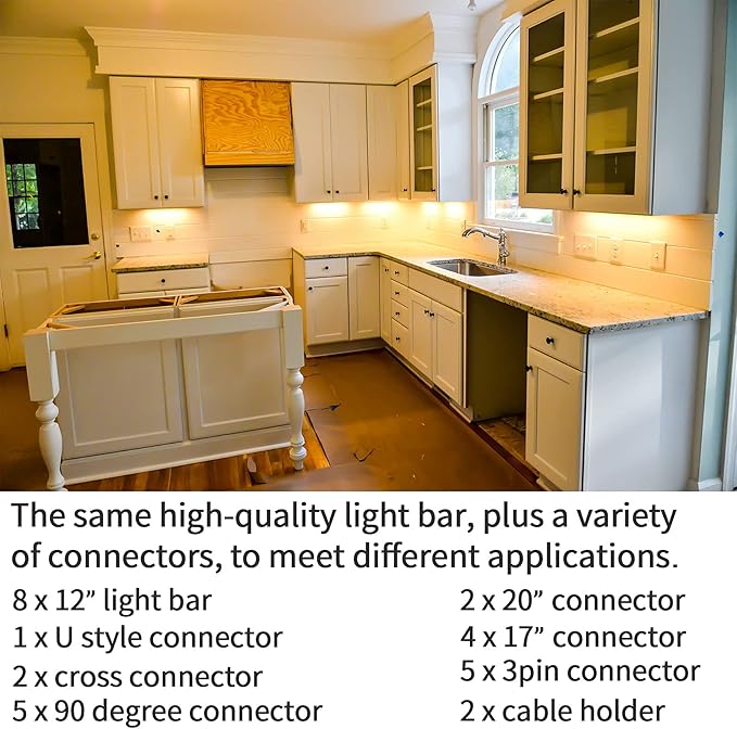 WOBANE Under Cabinet Lighting Kit, Under Counter Lights - Image 2