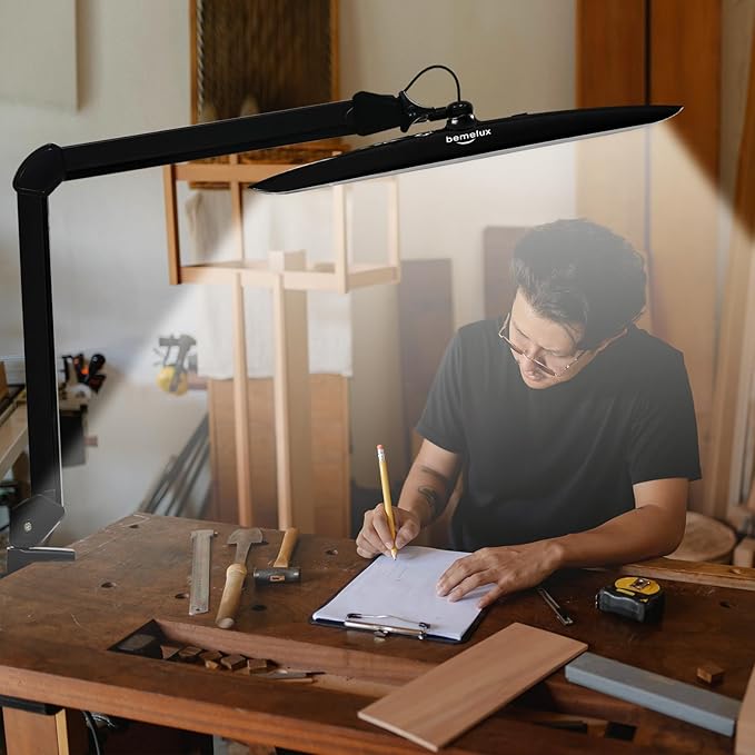 117PCS LED Clamp Desk Lamp, 20 Inch Metal Swivel Arm - Image 5