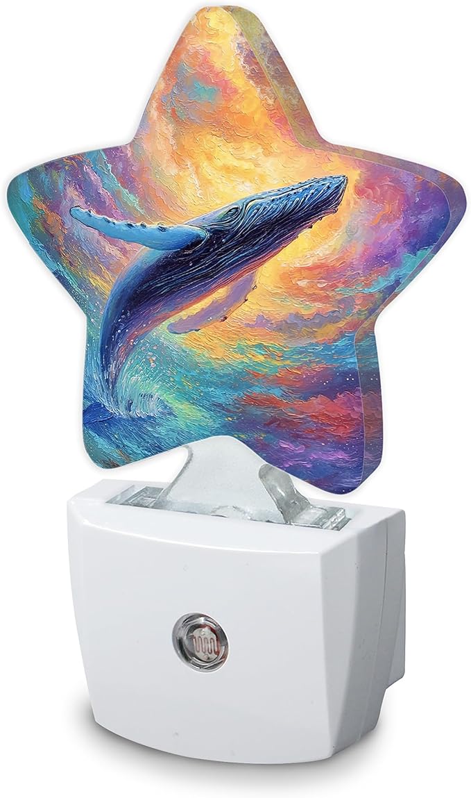 Blue Whale Plug-in Night Light by SKYDAWNY