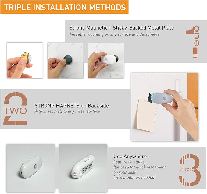 Rechargeable Motion Sensor Night Light, 2-Color White & Warm Toilet Light - Image 5