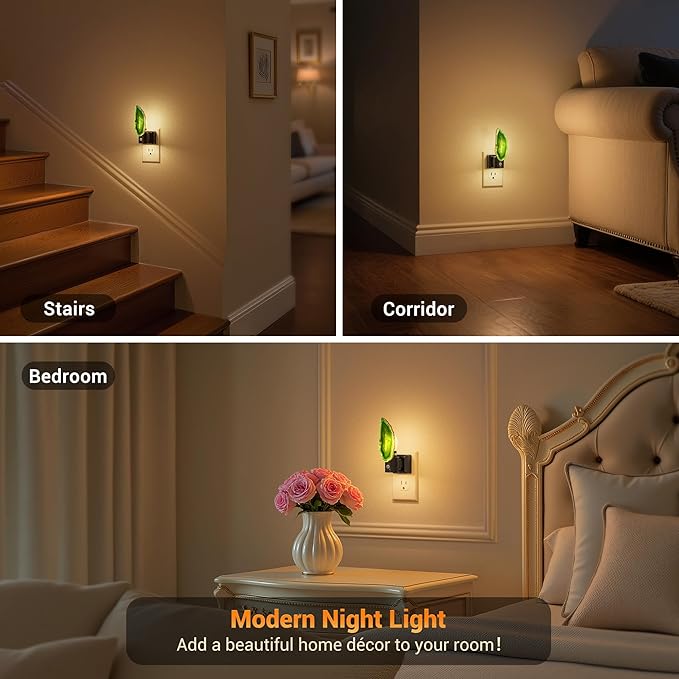 JandCase Night Lights Plug into Wall: Agate Night Light, 2 Pack Dimmable Night - Image 7