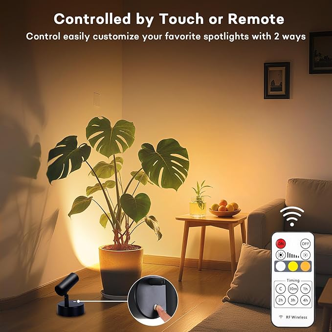 Lightess Spot Lights Indoor 6000mAh Wireless Uplights Indoor Plant Rechargeable - Image 3