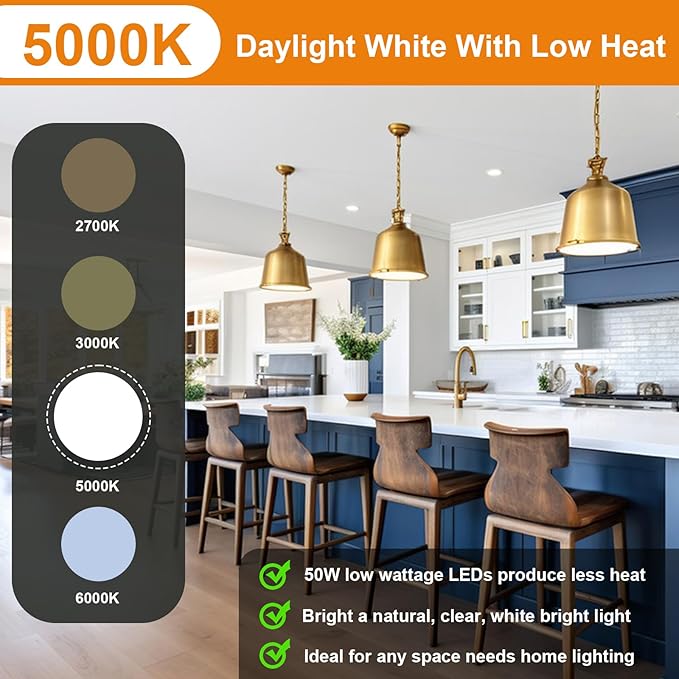 Led Light Bulb 400W Equivalent 6250 Lumen 5000K E26/E27 Medium Base 50W led Bulb - Image 3