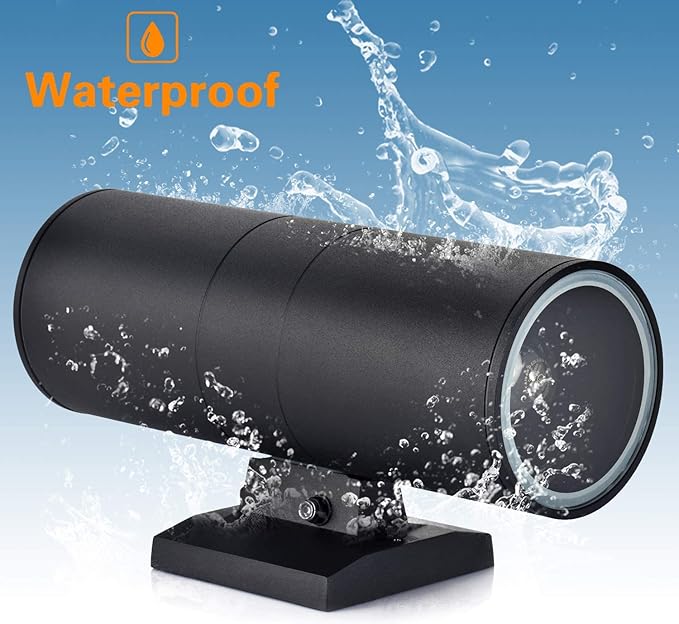 Up Dawn Outdoor Lights Exterior Wall Light Fixture Cylinder 3000K, Modern Black - Image 7