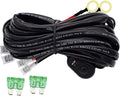 LED Lights Bar Wiring Harness Kit 2 Leads DC12V On-Off Switch Power Relay Blade by Szdystar
