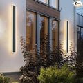 Aipsun 2 Pack Black Outdoor Wall Light 39.4inch Modern LED Exterior Wall Sconce by Aipsun