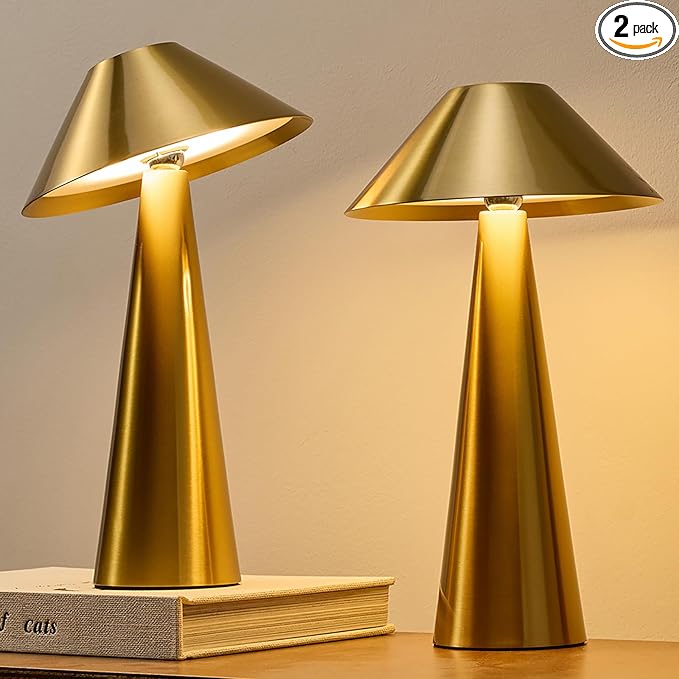 Bojim 2 Pack Rechargeable Cordless Table Lamp, Touch by BOJIM