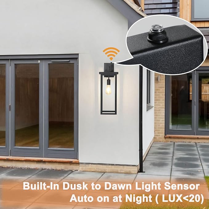 tewei Dusk to Dawn Large Outdoor Wall Lights, 20 Inch Outdoor Sconce Lights - Image 4