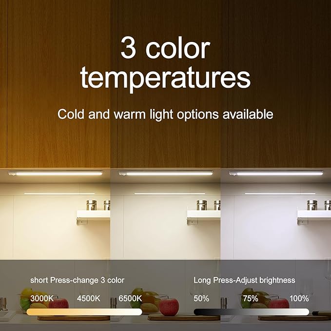 Under Cabinet Lights 2 Pack 12 inch Rechargeable Battery Operated Motion Sensor - Image 2