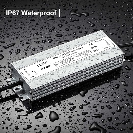 LED Driver 60 Watts 100-264V AC to 24V DC 2.5A Power Supply Waterproof Low - Image 7
