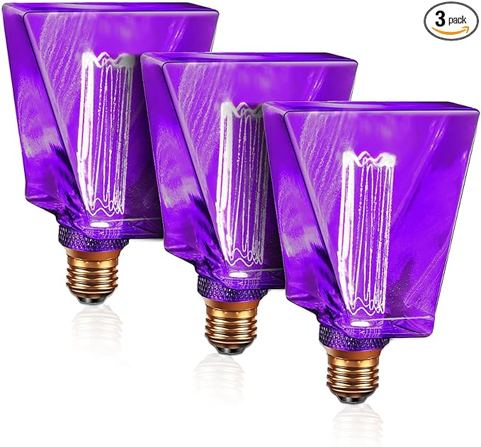 Next Glow Purple Light Bulbs LED Vintage Light Bulb 3.5W Equivalent 20W Ice by NextGlow