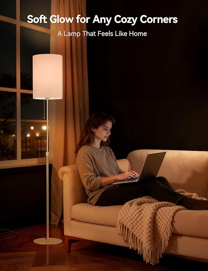 Tubicen Gold Floor Lamp 61" Tall Lamp - Image 3