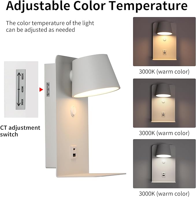 Modern LED Plug in Wall Sconce, Dimmable Wireless Wall Light Fixtures - Image 7