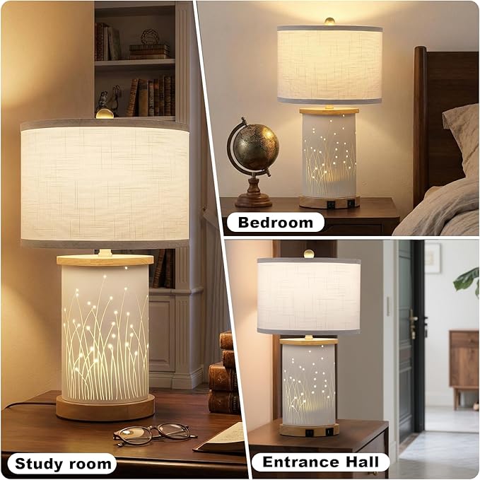 Set of 2 Ceramic Table Lamps - Image 7