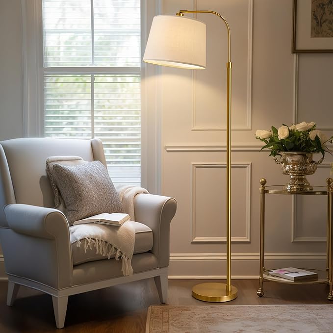 Oneach 62" Gold Floor Lamp for Living Rooms Tall Arc Standing Lamps for - Image 8