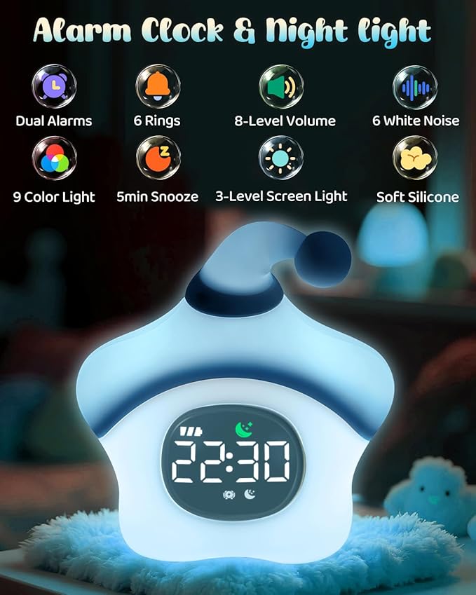 Star Alarm Clock with Night Light - Image 2