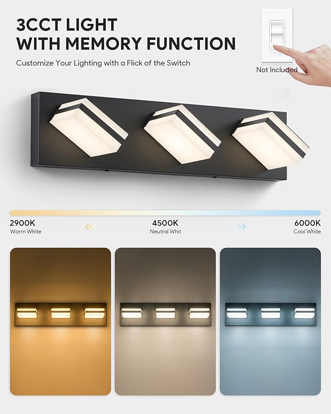 VONLUCE Bathroom Vanity Light Fixture, 3-Light Modern LED Vanity Lights - Image 2