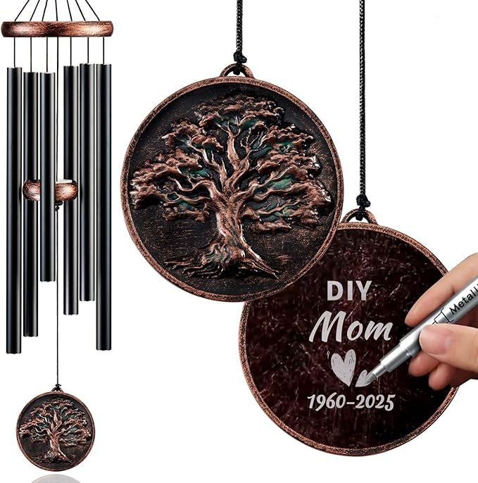 Memorial Wind Chimes for Outside, Sympathy Gifts for Loss of Loved One by Gabzart