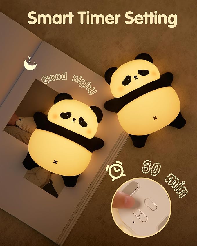 Snoring Panda Night Light for Kids, Upgraded Large Novelty Nursery Nightlight - Image 7