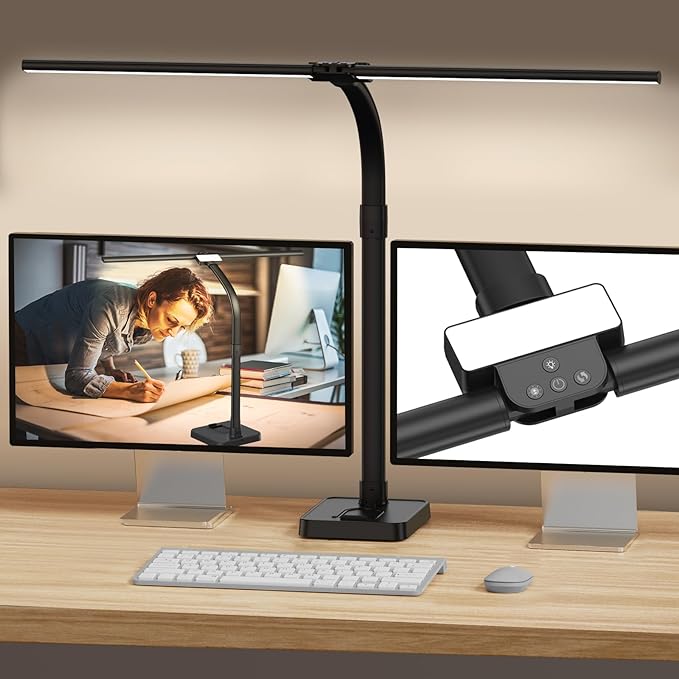 LED Desk Lamp for Home Office, 24W Bright Desk Lamp by GAEFURY