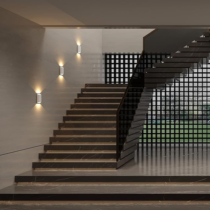 LED Wall Lights Outdoor Wall Sconces Dimmable 15.5W, IP65 Waterproof Porch - Image 2