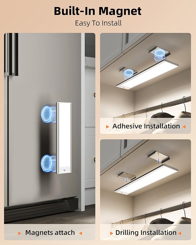 EZVALO 200LM Super Bright Under Cabinet Lighting Wireless, 5000mAh Rechargeable - Image 8