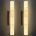LMQNINE Natural Alabaster Wall Sconces Set of Two Spanish Marble Wall Light by LMQNINE