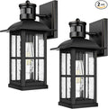2 Pack 15inch Large Outdoor Wall Lights, Modern Black Exterior Wall Light by Superyofo