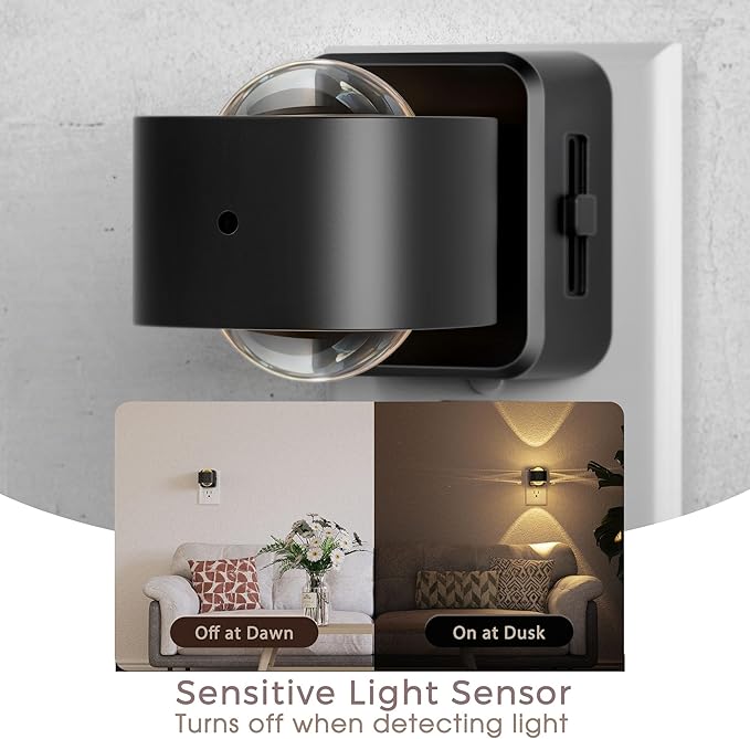 Briignite Night Light Projector, LED Night Lights Plug into Wall, 180° Rotating - Image 3