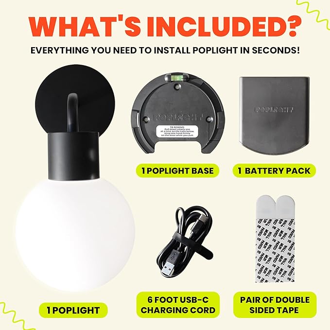 Wireless Wall Sconce Rechargeable & Dimmable LED Light w/App Control & - Image 6
