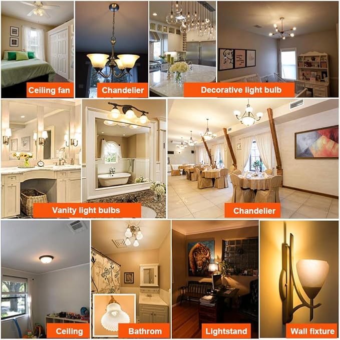 LiteHistory Dimmable g16.5 led Bulb 40W g16 1/2 led Edison Bulb 2700K 4W e26 - Image 7