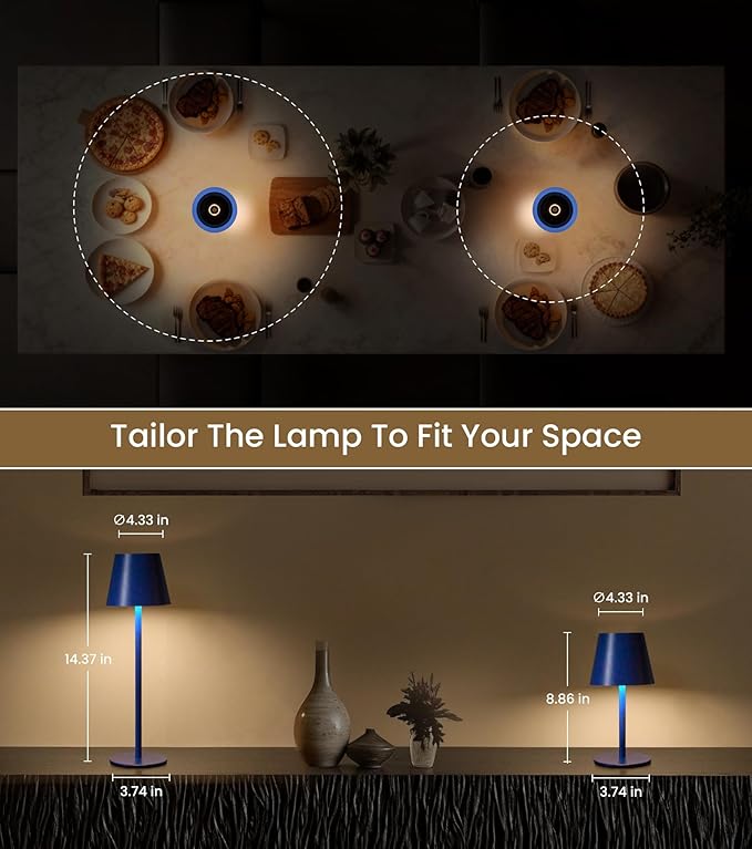 3 Pack Cordless Table Lamp, Portable Battery Operated Lamp - Image 7