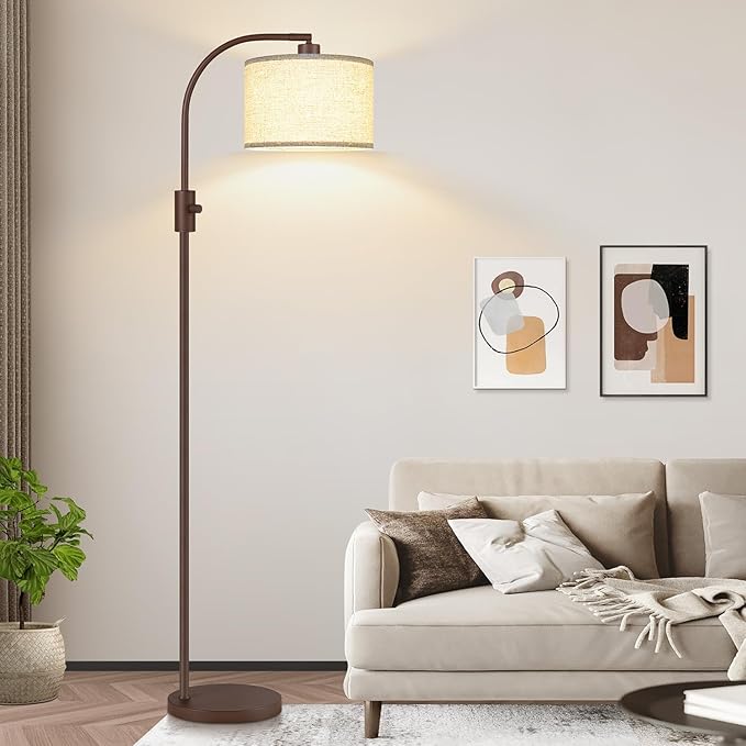 【Upgraded】 Dimmable Matte Brown Floor Lamp, 1200 Lumens LED Bulb Included - Image 6